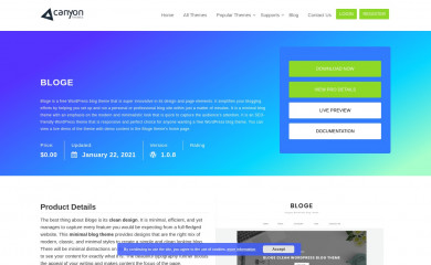 Bloge screenshot