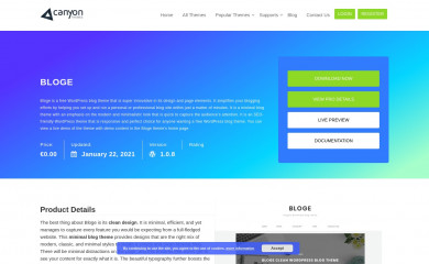 Bloge screenshot
