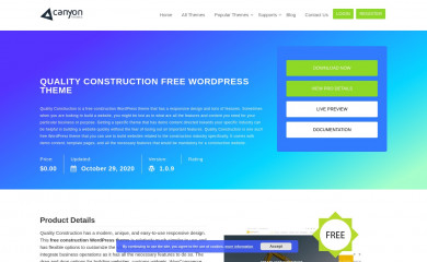 https://www.canyonthemes.com/downloads/quality-construction screenshot