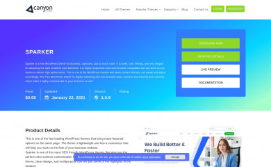 https://www.canyonthemes.com/downloads/sparker screenshot