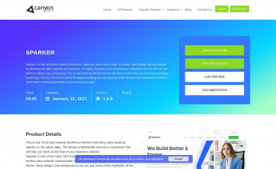 https://www.canyonthemes.com/downloads/sparker screenshot