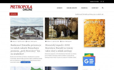 casopismetropola.sk screenshot
