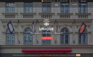 casatibudapesthotel.com screenshot