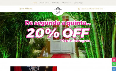 casanossaeventos.com.br screenshot