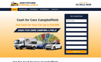 cashforcarscampbellfield.com.au screenshot