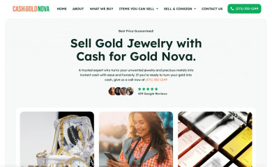 cashforgoldnova.com screenshot