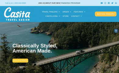 casitatraveltrailers.com screenshot