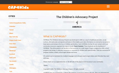 cap4kids.org screenshot