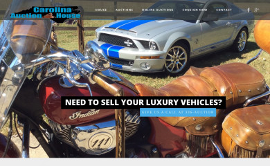 carolinaauctionhouse.com screenshot