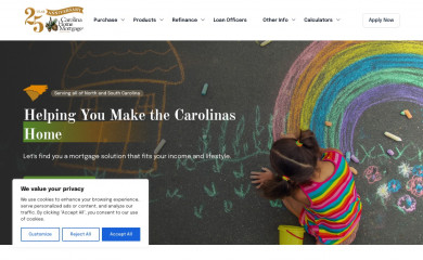 carolinahomemortgage.com screenshot