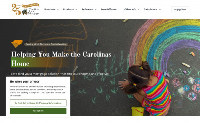 carolinahomemortgage.com screenshot