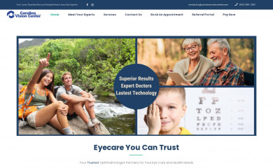 carolinavisioncenter.com screenshot
