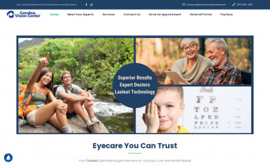 carolinavisioncenter.com screenshot