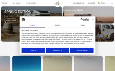 caravansinternational.it screenshot