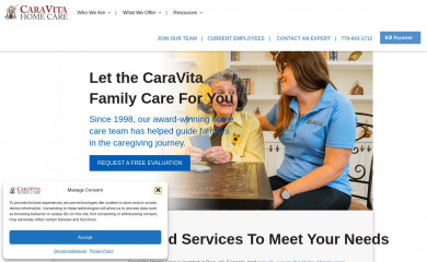 caravitahomecare.com screenshot