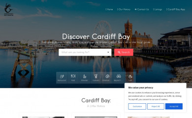 cardiffbay.co.uk screenshot
