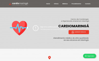 cardiomaringa.med.br screenshot