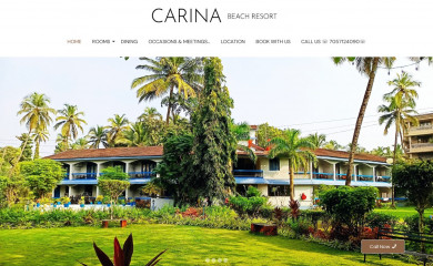 carinabeachresort.com screenshot