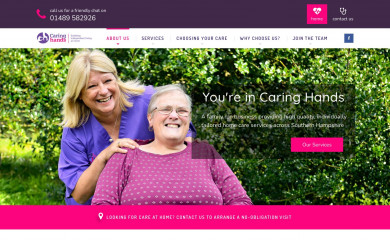 caringhandsds.co.uk screenshot