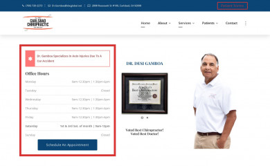 carlsbadchiropractic.com screenshot
