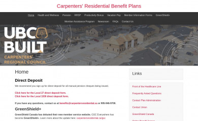 carpentersresidential.ca screenshot