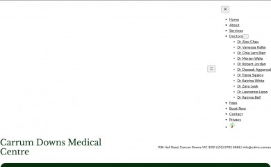 carrumdownsmedicalcentre.com screenshot