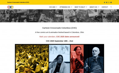 cartooncrossroadscolumbus.com screenshot