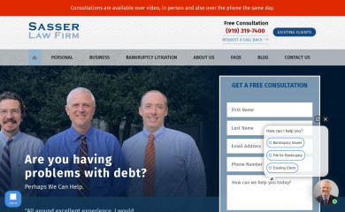 carybankruptcy.com screenshot