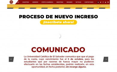catolica.edu.sv screenshot