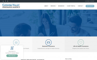 catawbavalleyinsurance.com screenshot