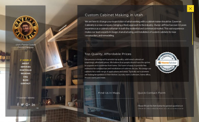 cavemancabinetry.com screenshot