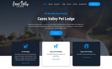 cavesvalleypetlodge.com screenshot