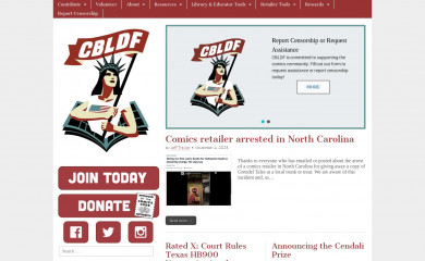 cbldf.org screenshot