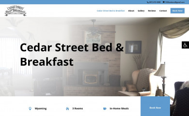 cedarstreetbedandbreakfast.com screenshot