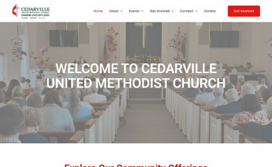 cedarvilleumc.org screenshot