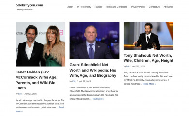 celebritygen.com screenshot