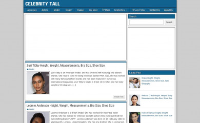 celebritytall.com screenshot