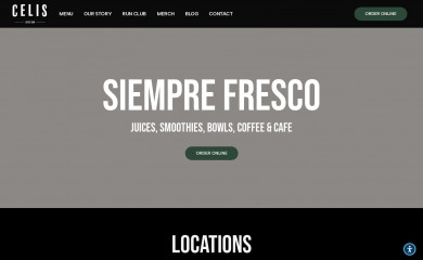 celisjuicebar.com screenshot