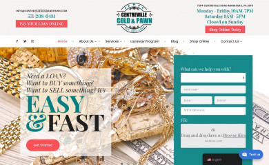 centrevillegoldandpawn.com screenshot