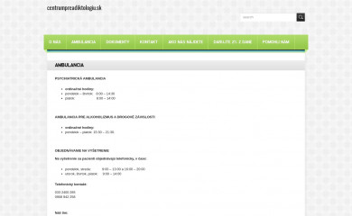 centrumpreadiktologiu.sk screenshot