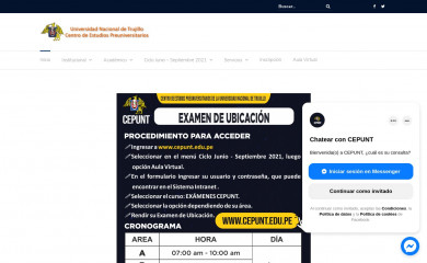 cepunt.edu.pe screenshot
