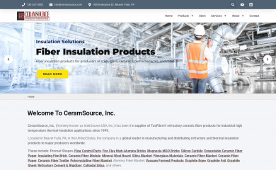 ceramicfiber.com screenshot