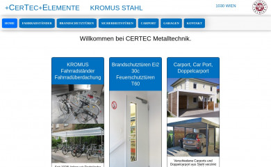 certec-bauelemente.at screenshot