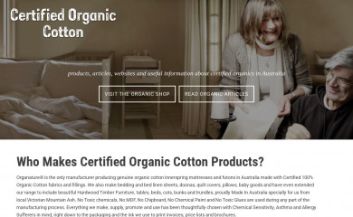 certifiedorganiccotton.com.au screenshot