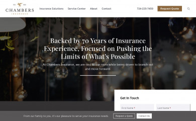 chambersinsurance.com screenshot