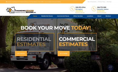 changingspacesmoving.com screenshot