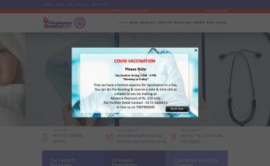 chaitanyahospital.org screenshot