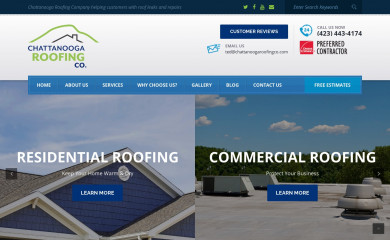 chattanoogaroofingco.com screenshot