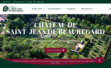 chateaudesaintjeandebeauregard.com screenshot