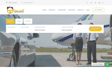 chauffeursydneyairport.com.au screenshot